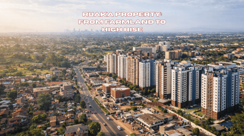 Ruaka property skyline showing the transformation from agricultural land to high rise development